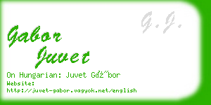 gabor juvet business card
